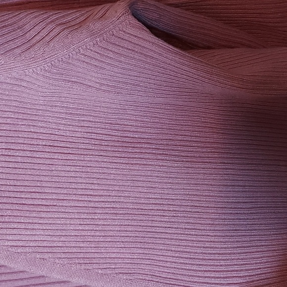 525 America Women's Ribbed Knit Duster Sweater In Dusty Lilac Size Large - Picture 6 of 11